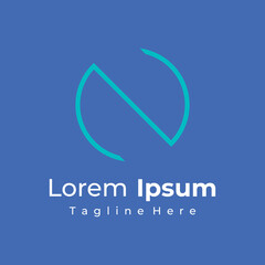 Abstract Logo design initial letter N geometric elements. Elegant, minimalist, creative and modern logo templates. Identity, brand and business cards.