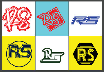 Letter RS logo and icon design template
