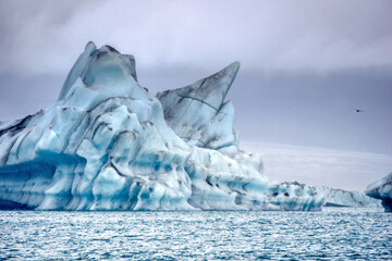 Fototapeta na wymiar Iceberg at Jokulsarlon glacial lagoon in Iceland