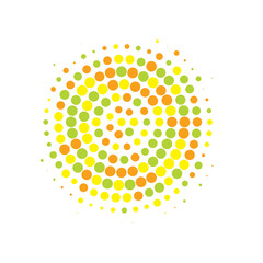 Colorful Halftone Modern. Abstract Backdrop. Texture Art. Dot Art. Circle Backdrop. Gradient Illustration. Effect Backdrop. Round Gradation. Design Half.