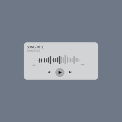 Vector Illustration recording audio interface template. Spotify template