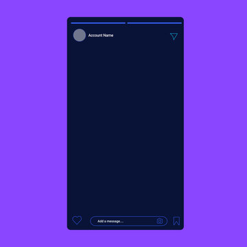 Vector Illustration daily activity user interface post template.
