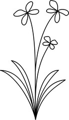 Wreath floral flower plant lineart,doodle for invitation card