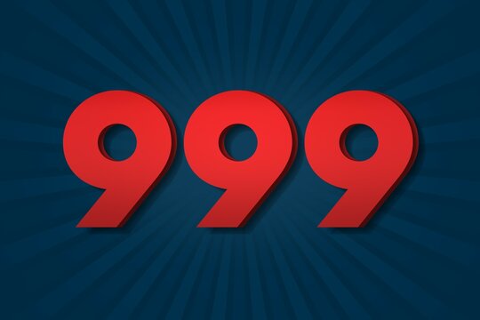 999 nine hundred and ninety-nine Number count template poster design. reward
