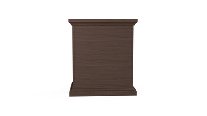 Side Table side view without shadow 3d render