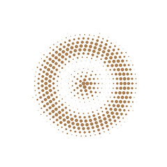 Brown Halftone Grunge. Texture Art. Abstract Backdrop. Round Modern. Design Art. Effect Modern. Graphic Element. Dot Backdrop. Gradient Art.