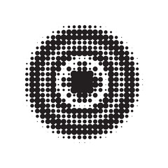 Black Halftone Art. Texture Gradation. Abstract Art. Round Gradation. Design Background. Effect Element. Graphic Retro. Dot Set. Gradient Background.