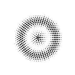 Black Halftone Dots. Texture Background. Abstract Modern. Round Logo. Design Half. Effect Set. Graphic Gradation. Dot Modern. Gradient Shape.