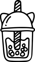 Glass of Water,handrawn doodle line art