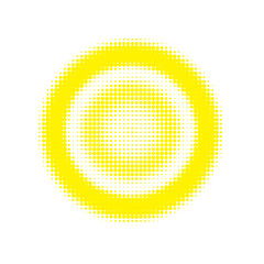 Yellow Halftone Illustration. Texture Modern. Abstract Backdrop. Round Element. Design Retro. Effect Art. Graphic Half. Dot Grunge. Gradient Background.