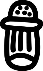 pepper jar,handrawn doodle line art