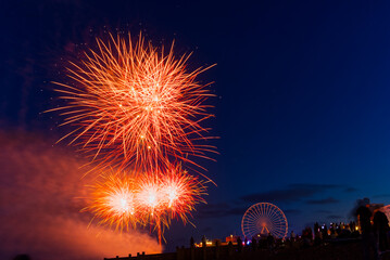 Fireworks Eastbourne Seafront after Airbourne 2022