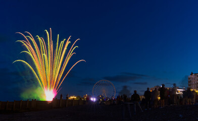 Fireworks Eastbourne Seafront after Airbourne 2022