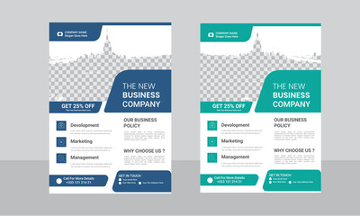 Business template with photo