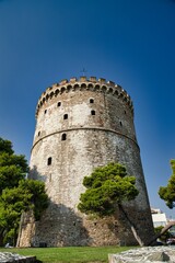 Fototapeta na wymiar Aufsichtsturm in Thessaloniki Griechenland Burg 