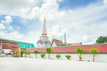 The famous temple Wat Phra Mahathat Woramahawiha Nakhon Si Thammarat, Thailand.