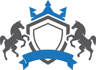 Royal Horse Crest Logo © wheeliemonkey