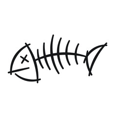 hand drawn fishbone illustration