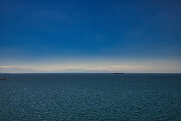 Obraz premium Promenade in Thessaloniki Griecheland Blick von oben auf das Meer und die Bucht 