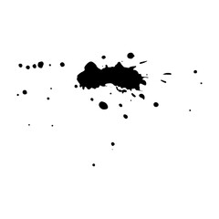 black ink splash for design element 