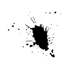 black ink splash for design element 