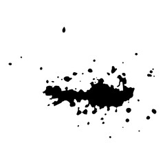 black ink splash for design element 