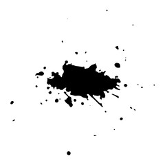 black ink splash for design element 