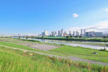 panorama of the musashi-kosugi city
