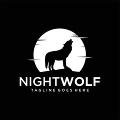 Night Wolf Logo Design