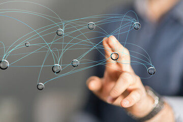 conference Digital Network and data concept 3d