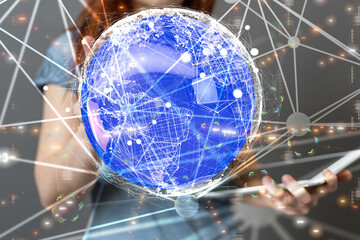 Business intelligence analyst dashboard on virtual