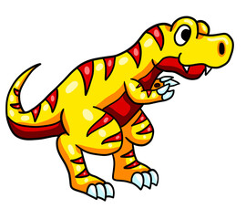 Stylized Adorable Yellow T Rex