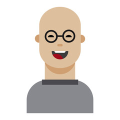 cute male character illustration in flat design