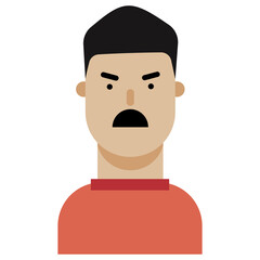 cute male character illustration in flat design