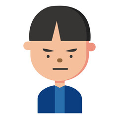 cute male character illustration in flat design