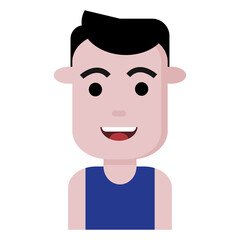 cute male character illustration in flat design