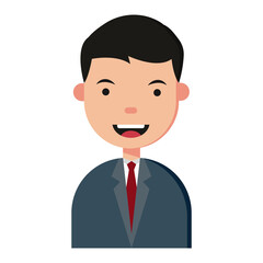 cute male character illustration in flat design