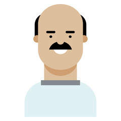 cute male character illustration in flat design