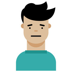 cute male character illustration in flat design