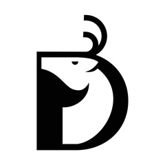 Deer logo with Letter S