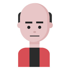 cute male character illustration in flat design