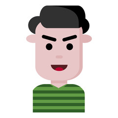cute male character illustration in flat design