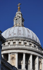 A close up of St. Paul's Cathedral in London