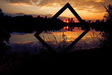 Zachód nad jeziorem © Coolmer