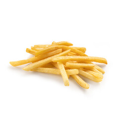 Potato Chips, French Fries – Isolated on White Background