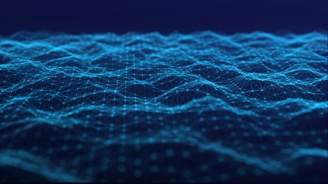 Abstract digital background. Computer code. Data networks. Concept of digital communication. Big data visualization. 3D rendering. 4k animation.