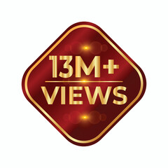 13 Million Plus Views Vector Design