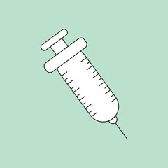 illustration of a syringe injection needle for vaccine medical treatment equipment for health 