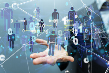 abstract social network scheme, which contains business people