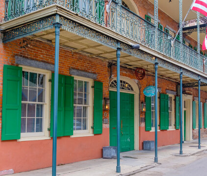 Front of the Soniat House Hotel on Chartres Street in the French Quarter on August 14, 2022 in New Orleans, LA, USA